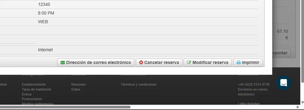 Add Button Check on Front Desk from Direct Booking: Before