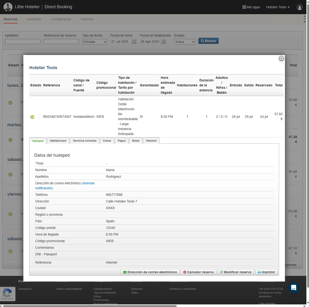 Add Button Check on Front Desk from Direct Booking screenshot 3