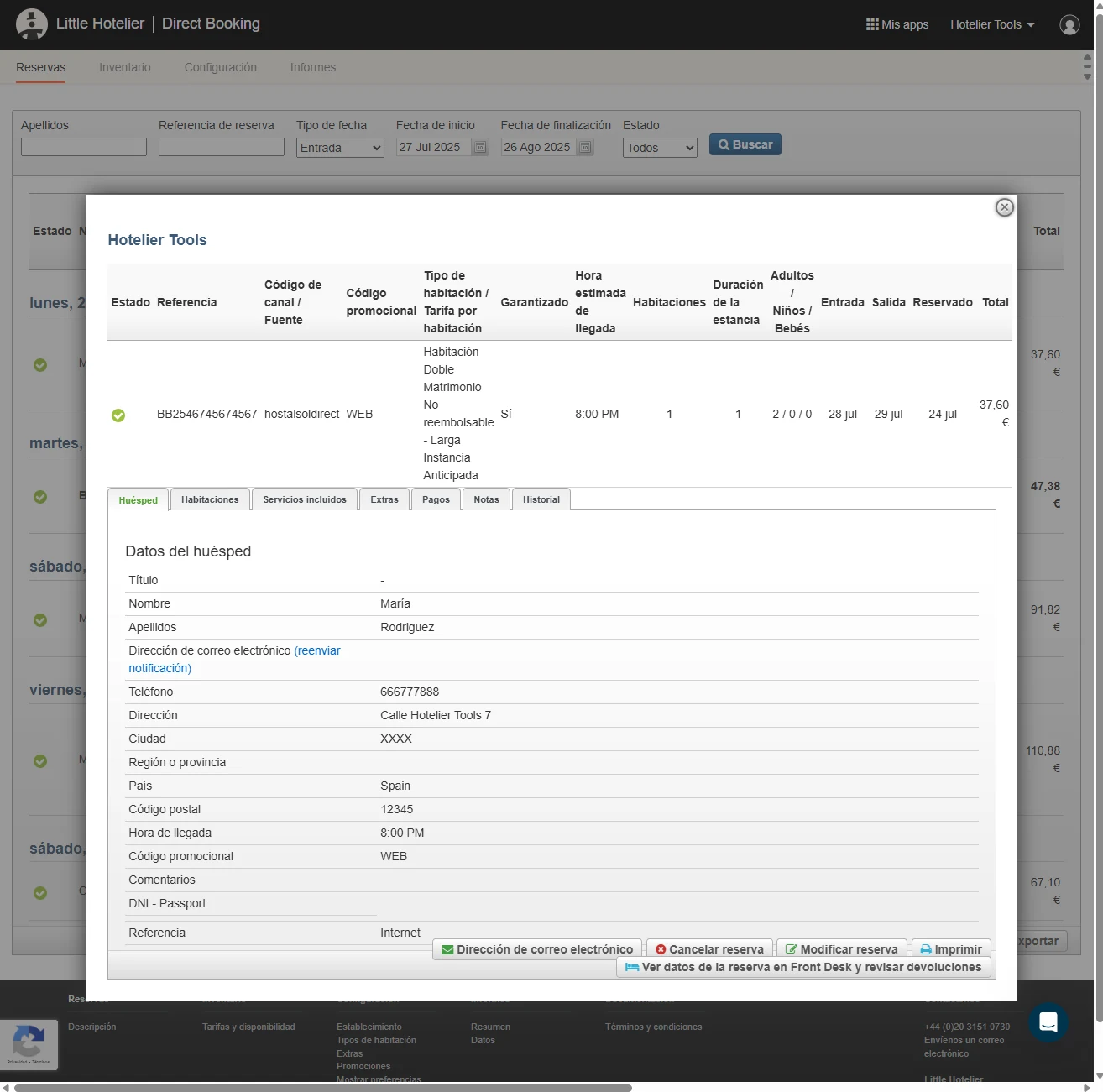 Add Button Check on Front Desk from Direct Booking screenshot 4