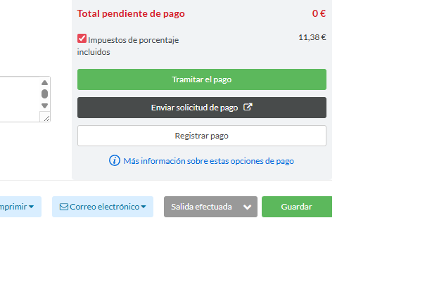 Update Payment Link Button: Before