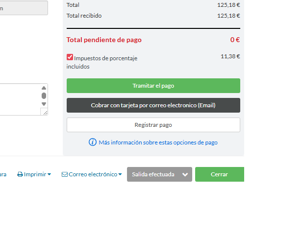 Update Payment Link Button: After