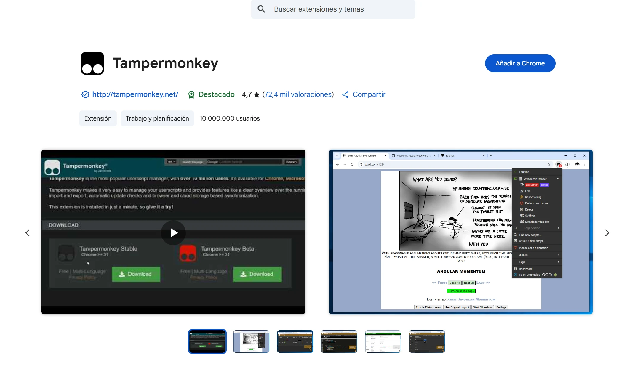 Tampermonkey in the Chrome Web Store