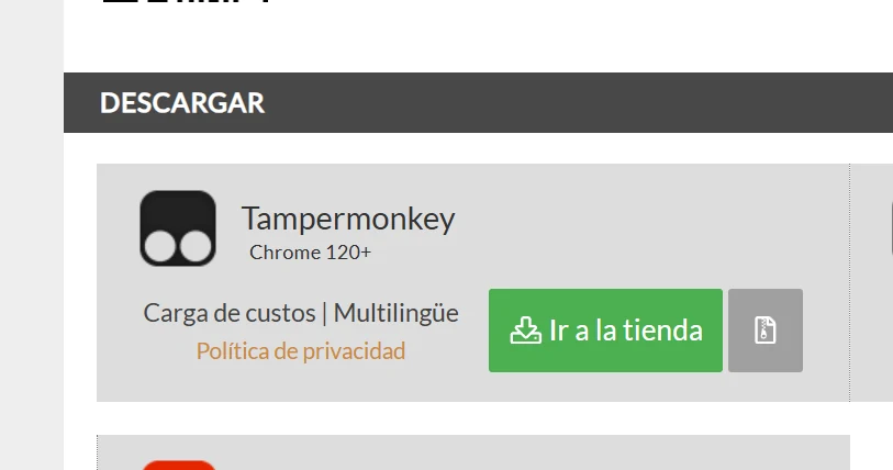 Tampermonkey download page